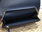 CHANEL CC Filigree WOC Grain Leather Navy A84451 19.5 × 3.5 × 12 cm - 4