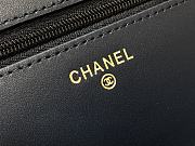 CHANEL CC Filigree WOC Grain Leather Navy A84451 19.5 × 3.5 × 12 cm - 5