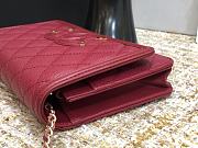 CHANEL CC Filigree WOC Grain Leather Burgundy A84451 19.5 × 3.5 × 12 cm - 5
