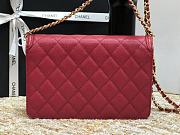 CHANEL CC Filigree WOC Grain Leather Burgundy A84451 19.5 × 3.5 × 12 cm - 4