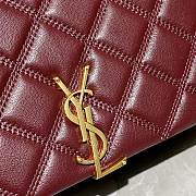 YSL BECKY MINI CHAIN BAG IN CARRÉ-QUILTED LAMBSKIN Burgundy 6507691 25 x 17 x 7 cm - 3
