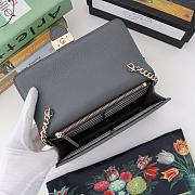 GUCCI INTERLOCKING Wallet On Chain Grey Leather 510314 19.5 x 12 x 3.5 cm - 5