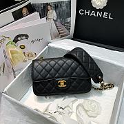 CHANEL MINI STRAP INTO STRAP BAG Black AS2228 21.5 6.5 13cm - 2