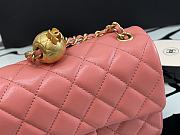 CHANEL CHARM STRAP Flap Bag Lambskin Pink AS1787 17 x 20 cm - 2