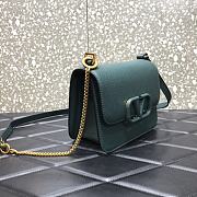 VALENTINO SMALL VSLING GRAINY CALFSKIN SHOULDER Bag Dark Green VW2B0F01 18 x 18 x 9 cm - 3