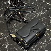 DIOR SADDLE DOUBLE POUCH Goatskin Black S5668CCEH 19 x 10.5 x 5 cm - 4