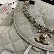 CHANEL Backpack Grained Calfskin Grey AS1371 21.5 x 24 x 12 cm - 2