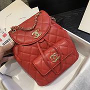 CHANEL Backpack Grained Calfskin Red AS1371 21.5 x 24 x 12 cm - 4