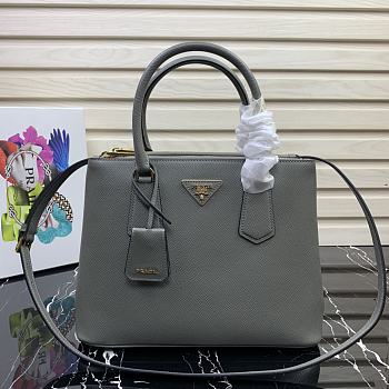PRADA MEDIUM Galleria Saffiano Leather Bag Grey 1BA232 31 × 22.5 × 13.5 cm