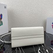 PRADA Saffiano Leather Kristen Handbag Chalk White 1BA297 26 x 20 x 3.5 cm - 3