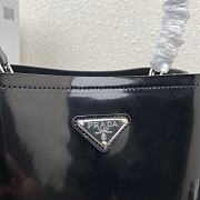PRADA Panier Nappa Lining Brushed Leather Bag Black 1BA319 22 x 23 x 13 cm - 6