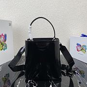 PRADA Panier Nappa Lining Brushed Leather Bag Black 1BA319 22 x 23 x 13 cm - 3