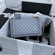 CHANEL MEDIUM Quilted Lambskin Metal Hardware Grey A67086 15 x 25 x 9 cm  - 5