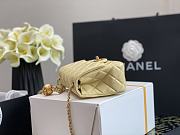 CHANEL SMALL CHARM STRAP Flap Bag Lambskin Sunshine AS1786 13 x 18 x 7 cm  - 6