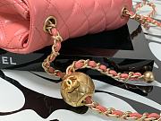 CHANEL SMALL CHARM STRAP Flap Bag Lambskin Pink AS1786 13 x 18 x 7 cm  - 2