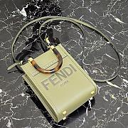 FENDI MINI SUNSHINE SHOPPER Leather Green 8BS051 13 x 18 x 6.5 cm - 4
