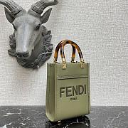 FENDI MINI SUNSHINE SHOPPER Leather Green 8BS051 13 x 18 x 6.5 cm - 2