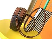 YSL LE MONOGRAMME CŒUR BAG IN CANVAS AND SMOOTH LEATHER Chestnut 6752602 20 x 17 x 6 cm - 3