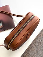 YSL LE MONOGRAMME CŒUR BAG IN CANVAS AND SMOOTH LEATHER Chestnut 6752602 20 x 17 x 6 cm - 4