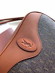 YSL LE MONOGRAMME CŒUR BAG IN CANVAS AND SMOOTH LEATHER Chestnut 6752602 20 x 17 x 6 cm - 6