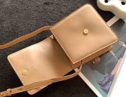 YSL KAIA NORTH/SOUTH SATCHEL IN VEGETABLE-TANNED LEATHER Brown Gold 668809 16 × 18 x 6 cm - 3