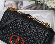 DIOR MEDIUM DIORAMOUR CARO BAG Cannage Calfskin with Heart Motif Black M9242 25.5 x 15.5 x 8 cm - 5