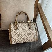 TORYBURCH MEDIUM MONOGRAM JACQUARD BARREL Hazelnut 83970 25 x 16 x 18.5 cm  - 4
