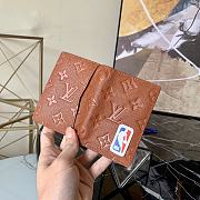 LOUIS VUITTON LVXNBA POCKET ORGANIZER Grained Leather M80545 8 x 11 x 1 cm - 4