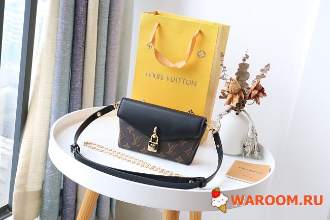 LOUIS VUITTON PADLOCK ON STRAP Monogram Canvas Black M80559 19 x 11 x 3 cm - 1