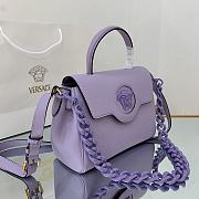 VERSACE MEDIUM LA MEDUSA HANDBAG Lilac DBFI039 25 x 15 x 22 cm - 4