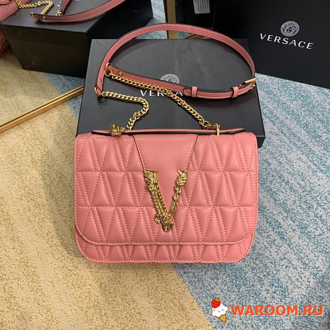 VERASACE VIRTUS QUILTED Shoulder Bag Peach DBFG985 24 x 9 x 16.5 cm - 1