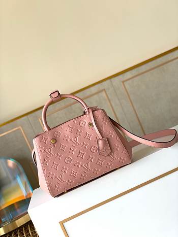 LOUIS VUITTON MONTAIGNE BB Monogram Empreinte Leather Powder Pink M42747 29 x 20 x 13 cm