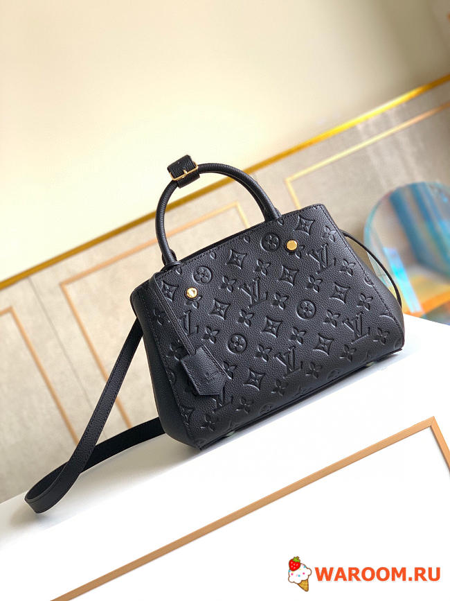 LOUIS VUITTON MONTAIGNE BB Monogram Empreinte Leather Black M41053 29 x 20 x 13 cm - 1