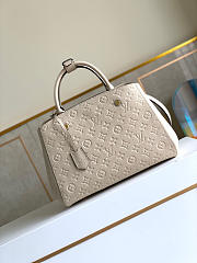 LOUIS VUITTON MONTAIGNE MM Monogram Empreinte Leather Creme M41048 33 × 23 × 15 cm - 1