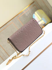 LOUIS VUITTON FÉLICIE POCHETTE Monogram Empreinte Leather Beige M68697 21 x 12 x 3 cm - 5