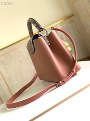 LOUIS VUITTON CAPUCINES MM BAG Python Leather Trim And Taurillon Leather Magnolia N92801 31.5 × 20 × 11 cm - 2