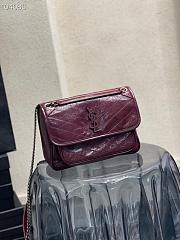 YSL NIKI MEDIUM CRINKLED VINTAGE LEATHER Burgundy 4988940 28 x 20 x 8 cm - 3