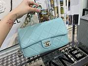 CHANEL Flap Bag With Large Bi-Color Chain Blue AS1353 16 x 24 x 6 cm - 2