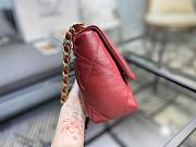 CHANEL 19 Handbag Lambskin Burgundy AS1160 26cm - 3