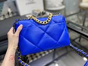 CHANEL 19 Handbag Lambskin Neon Blue AS1160 26cm - 4