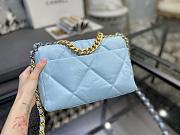 CHANEL 19 Handbag Lambskin Light Blue AS1160 26cm  - 4