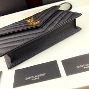 YSL ENVELOPE CHAIN WALLET IN GRAIN DE POUDRE EMBOSSED LEATHER Black 393953 19 x 11.5 x 4 cm - 6
