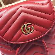 GUCCI GG Marmont Matelassé Backpack Red 528129 19 x 18.5 x 10 cm - 6