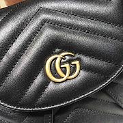 GUCCI GG Marmont Matelassé Backpack Black 528129 19 x 18.5 x 10 cm - 2