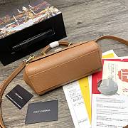 DOLCE&GABBANA SMALL Dauphine Leather Sicily Bag Brown BB4825A1001 20 x 9.5 x 14 cm - 4