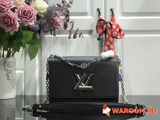 LOUIS VUITTON TWIST MM Epi Cowhide Leather Black M55411 23 x 17 x 9.5 cm  - 1