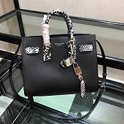 YSL BABY CLASSIC SAC DE JOUR In Grained Leather  Black And Python 421863 26 x 21 x 13 cm - 6