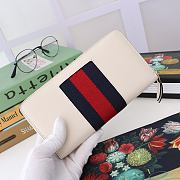 GUCCI Sylvie Long ZIP Wallet White 476083 19.5 x 11 x 3 cm - 3