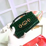 GUCCI MINI Shoulder Bag Crocodile Leather Green 564718 18.5 x 11 x 3.5 cm - 1