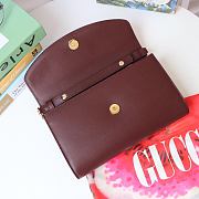 GUCCI MEDIUM Zumi Shoulder Bag Leather Burgundy 572375 24 x 14 x 5 cm - 4